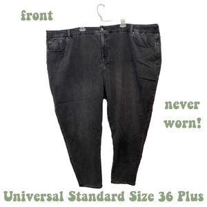 Universal Standard Soft Black Slim Leg Jeans Size 36 (6XL) Plus